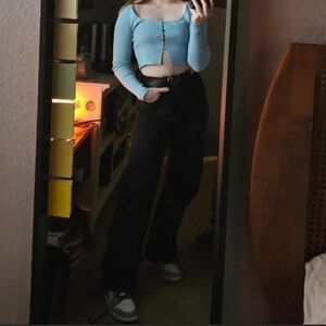 Cropped Blue Sweater